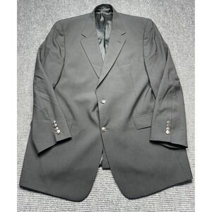 Austin Reed Blazer Sport‎ Coat Mens 48R Black 2 Button Notch Lapel Side Vents